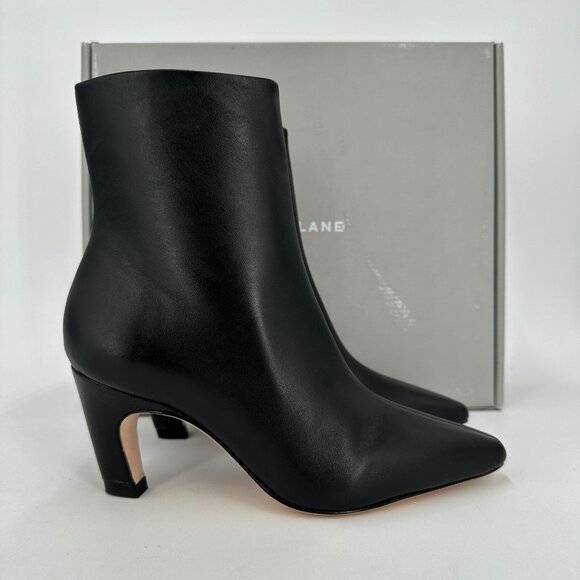 Everlane Shoes - Everlane The Short Banana Heel Boot in Black Leather size 8 Ankle Side Zip nib
